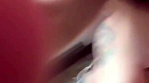 brunette with firm big tits moans in pov solo video, her tits bouncing wildly