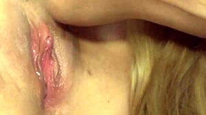 Hey, watch us two blonde milfs fuck with a strapon