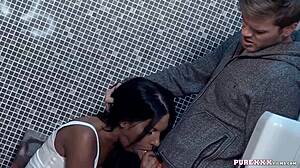 Hot Brunette MILF Sucks Cock Emotionally