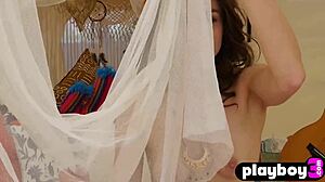 Milf poses outdoors in revealing outfit during hot session