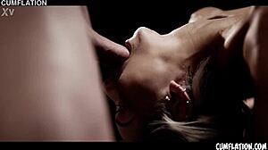 Veronica Leal's pussy pumped with cum in nonstop squirt action