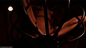 Faithful slave follows master on leash to his hidden nest for intense submission