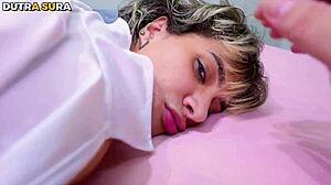 Corno safado grabs a stranger off the street to screw his wife. That huge cock pounds her hard!