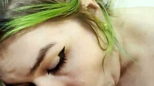 Very hot goth nikki greaves takes on a huge cock in pov, sucking and deepthroating it