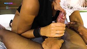 big black cock humiliates old cuckold couple, monster cock destroys ass!