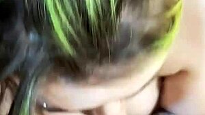 Very hot goth nikki greaves takes on a huge cock in pov, sucking and deepthroating it