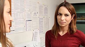 Amber rayne and dani daniels kiss at the party