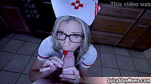 i'm obsessed with dreamy milf cory chase in nurse uniform getting fucked by stepson