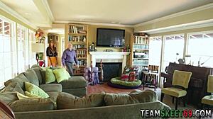 Babysitter jizz old perv with small tits