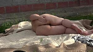 I Love Anal Masturbation Outdoors in My Garden