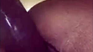 i watch this ebony babe play with her wet pussy using a big dildo and cum hard