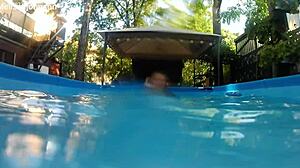 Melissa the Mermaid Shines by the Pool!