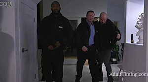 Home sweet home turns into a playground for Charlie Forde gangbang