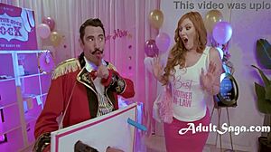 Lauren Phillips leads pin the sock, suck that cock in wild group party