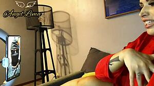 Angel Lima Performs Live Striptease