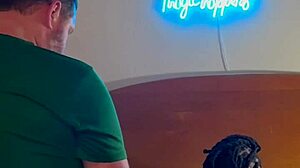 Ebony Sucking White Guy in Hood Bedroom