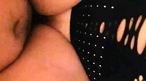 my wife gave me a nasty birthday gift with lingerie and vibrator leading to cumshot