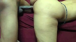 Big ass takes monster cock in deep doggystyle in dorm bedroom