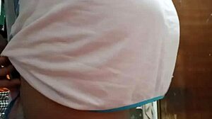 curvy filipina wife flashes her big ass in panties