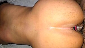 I feel the orgasm building as my amateur whore bends over for doggystyle buttplug anal fucking