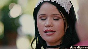 Milf cocksucking and teen drilled hard in missionary roleplay