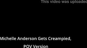 Michelle Anderson In Latex Gloves Reaches Orgasm From Creampie In POV Missionary