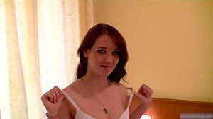 i saw this teen with perfect tits get a huge facial cumload in her first casting, wow