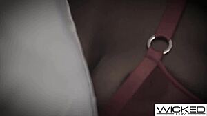 Busty Ebony Beauty Railed Hard