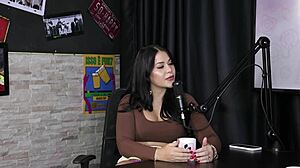 Vivian Lola Sheer Red stars in wild gang bang with seven guys. Double penetration steals the Barbie series show.