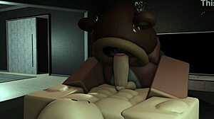 Bear girl dominates boyfriend with big tits