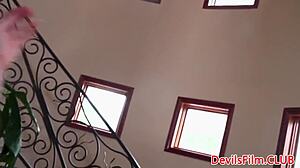 Fishnet babe riding toy cocks solo with heels 😈