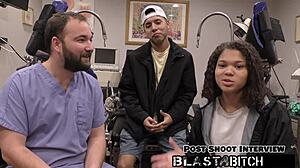 Michelle Anderson In Latex Gloves Reaches Orgasm From Creampie In POV Missionary