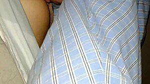 Lena the MILF squirts hard while eating pussy with Hitachi penetration in POV.