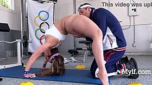 Gold medal gag reflex with Jessie Rogers and Donnie Rock at gym