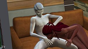 I give blowjob and handjob in Sims 4, deepthroat it hard