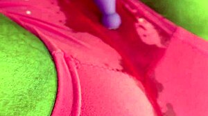 watch this ebony squirt through her shorts? full video here