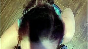 White slut wife intensely sucks and rides big black cock bareback