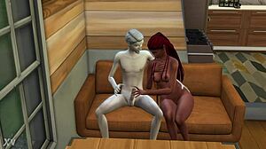 I give blowjob and handjob in Sims 4, deepthroat it hard