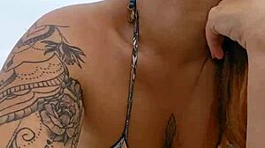 Wow, I'm Flashing in Beach Thong to Attract Married Guys for Hot Fuck!