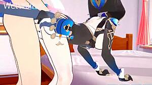 I can't believe Cipher stole hot cum for her pussy bank in Honkai Star Rail!