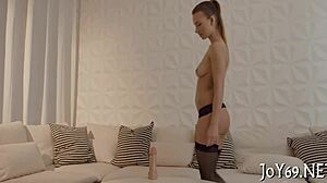 fine dildo fights hot teen pussy