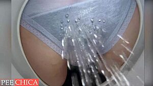 Piss Soaks My Panty on Cam in Toilet Bowl, So Embarrassing