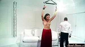 Ebony teen feels intense fucking