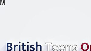 British 18 Year Old Enjoys Ice Cream with Sticky Cum Topping