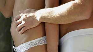 Foot fetish babe in stockings rides with passion