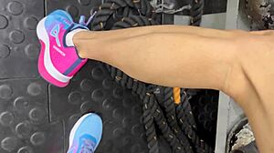 another day at the gym with wet legs