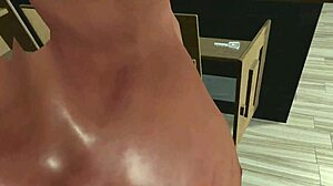 Feeling intense emotions playing girlfriend experience in VR. Bent over in doggystyle by experienced friend