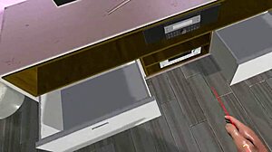 Feeling intense emotions playing girlfriend experience in VR. Bent over in doggystyle by experienced friend