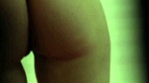 Stepsister hides in bathroom for orgasm! Caught spying through keyhole!