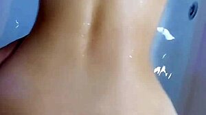 Latina babe gets hard sex in homemade sauna